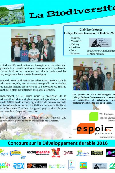 BIODIVERSITE 2016 OK BIODIVERSITE 2016 OK