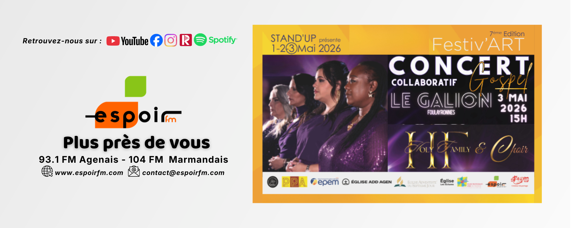 Espoir Fm Plus près de vous !